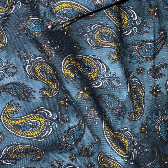 Robert Graham SCOTT classic fit Men's Paisley button down Shirt dark teal 3X 3XL - Picture 5 of 7
